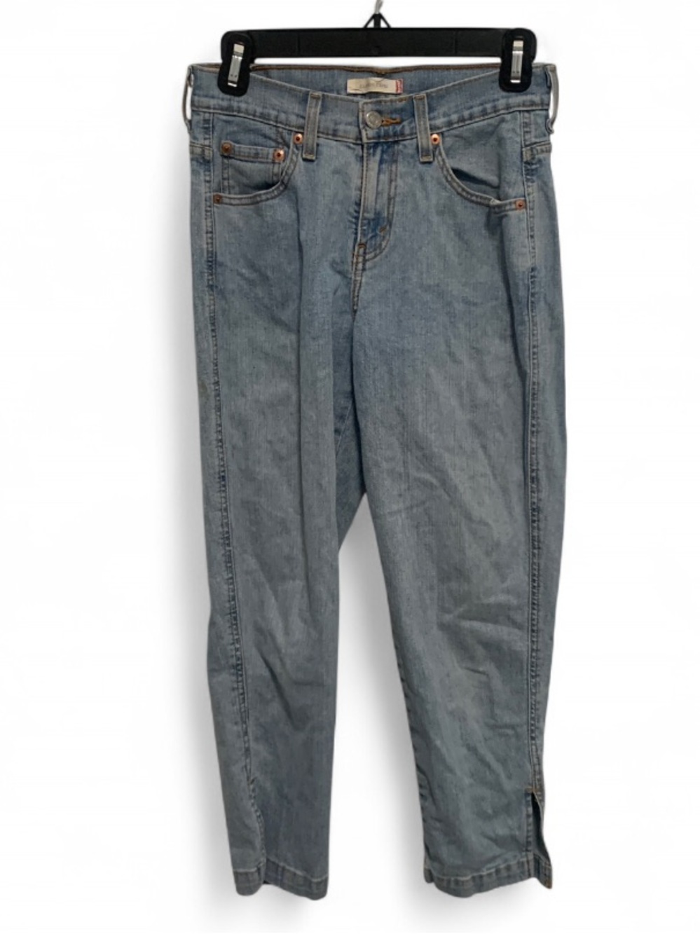 Levi's Classic Capri Light Blue High-Rise Jeans with Ankle Slits